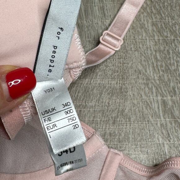 COSABELLA Pink Sheer Mesh Underwire Bra Womens - Picture 3 of 12